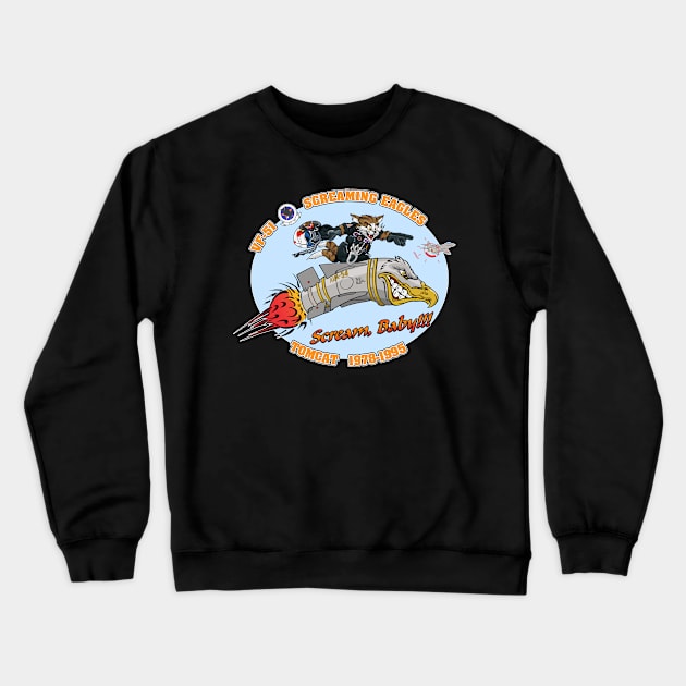 VF-51 Screaming Eagles Nose Art Variation Crewneck Sweatshirt by MBK